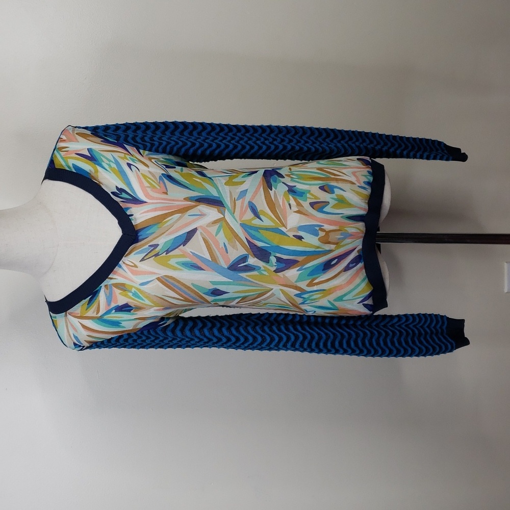 Missoni for Target Chiffon Sweater Mix Media Blue size M
